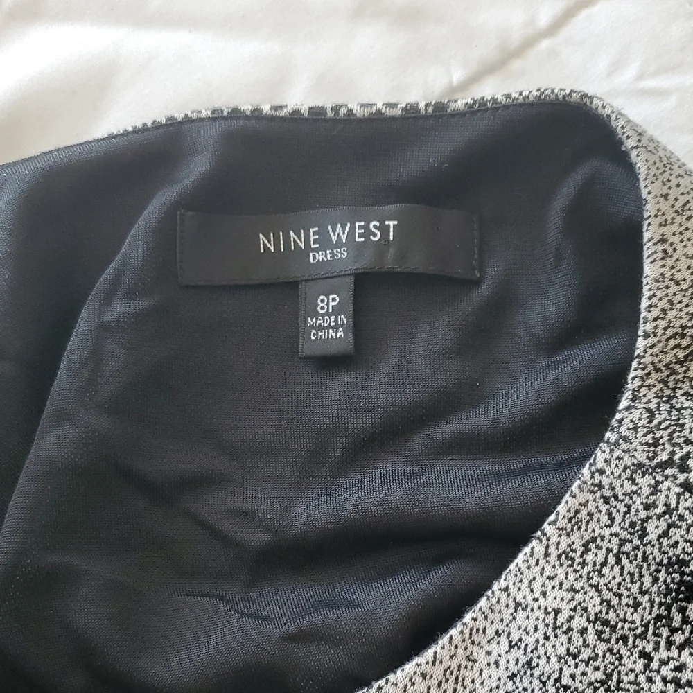 Nine West Black and White Textured Mini Dress - Picture 2 of 2